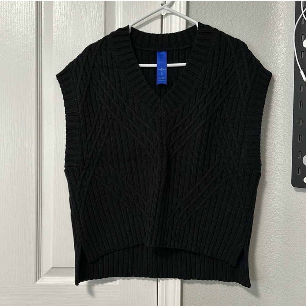 Kit and Ace Black V-Neck Sweater Vest